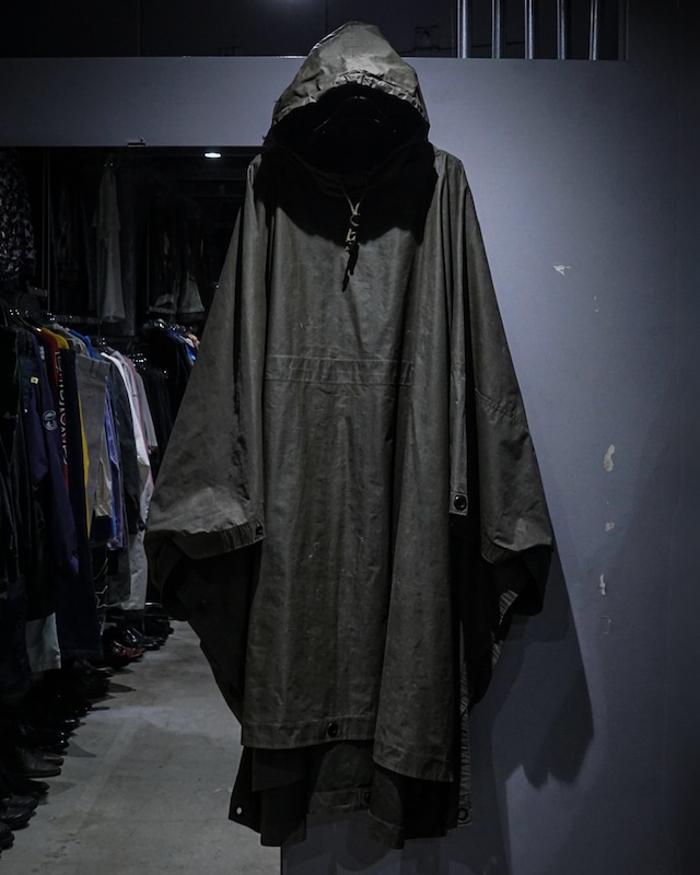 【add (C) vintage】40's〜50's Tent Fabric Custom Vintage Hooded Poncho