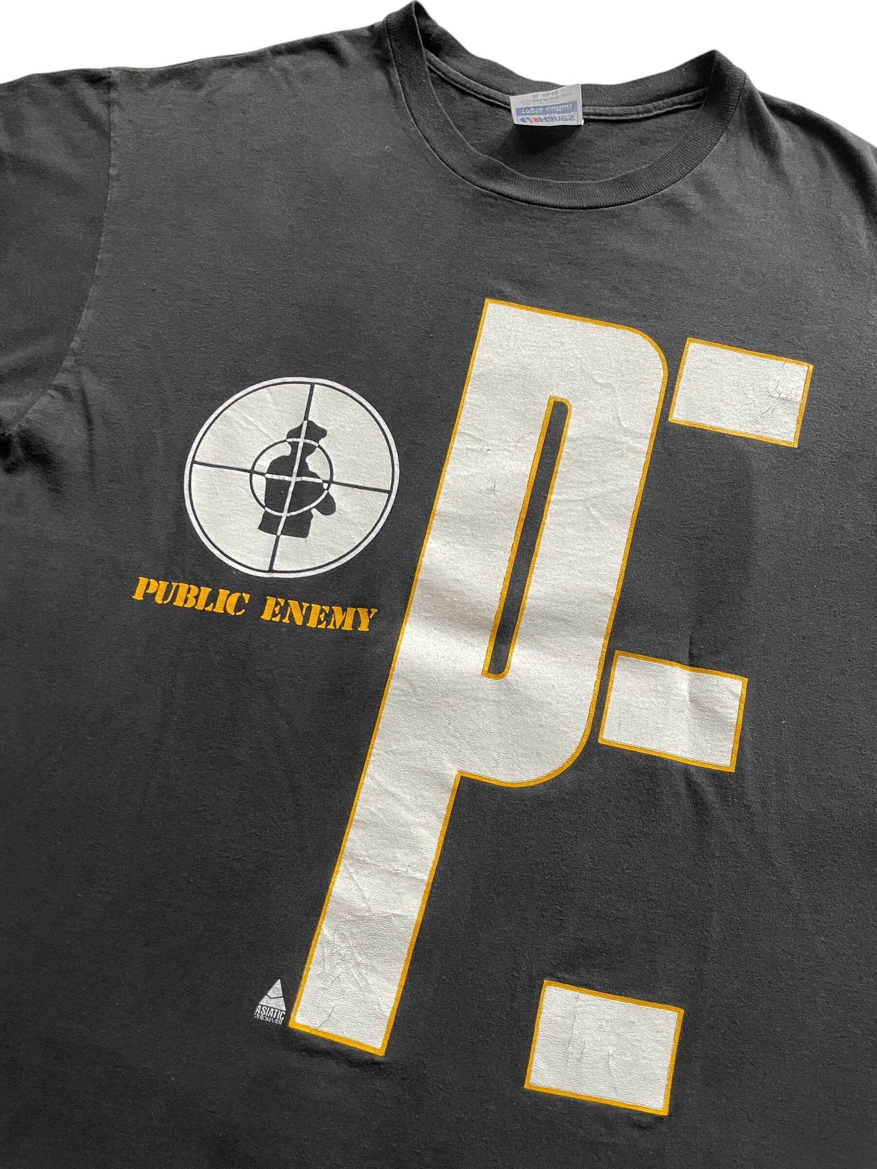 90's Public Enemy “P.E.” Graphic T-Shirt Made in USA / パブリック