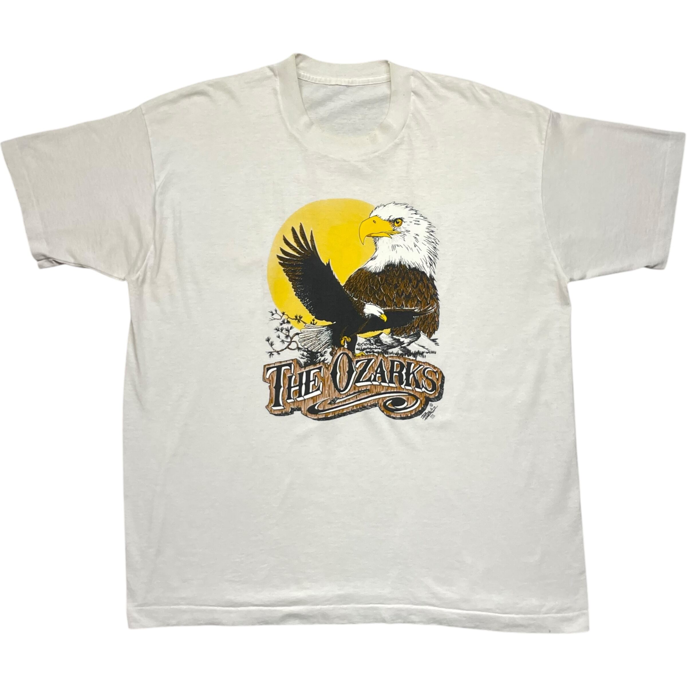 《XL》 unknown Tシャツ THE OZARKS フロントプリント シングルステッチ 90年代 vintage no.7142