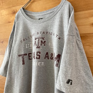 【Russell】カレッジ テキサスA&M大学 プリント Tシャツ ロゴ XL ビッグサイズ ラッセル US古着