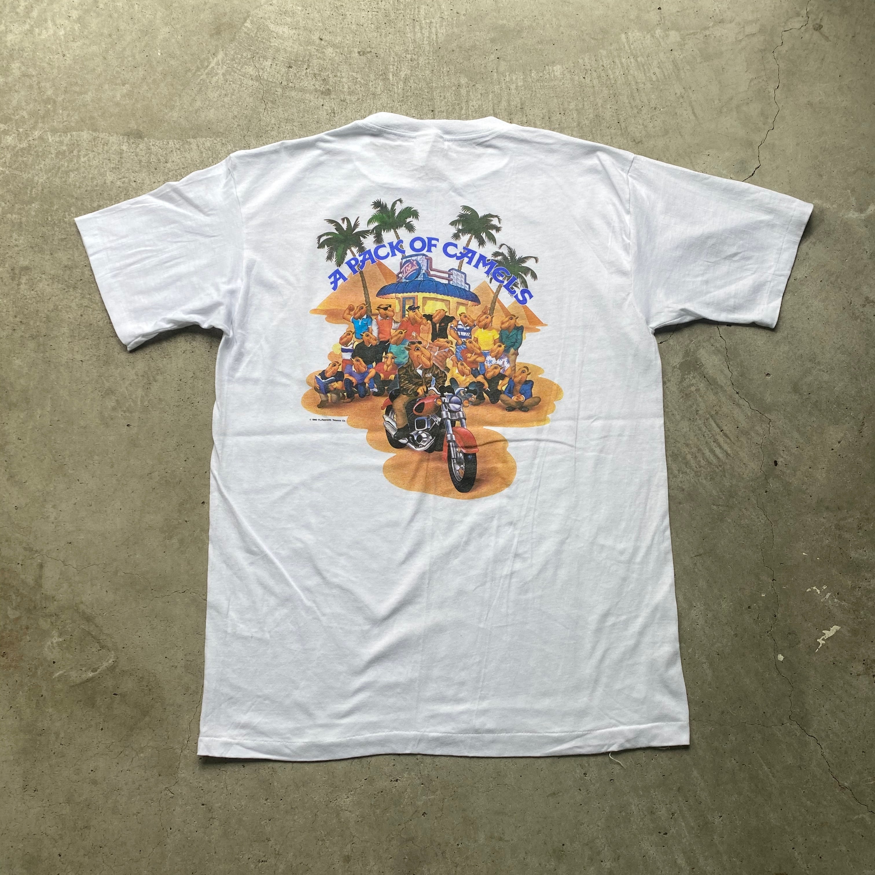 90年代 CAMEL キャメル プリントTシャツ ヴィンテージ メンズXL 古着 