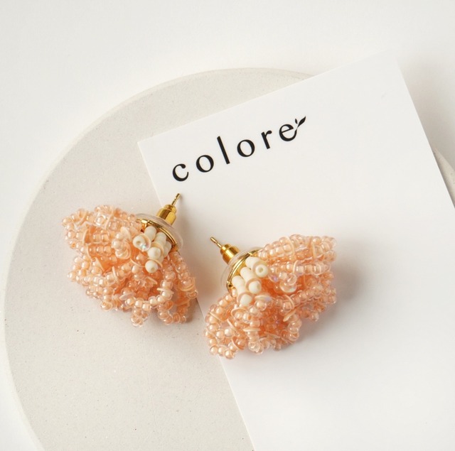 ビーズタッセルピアス・イヤリング｜orange