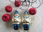 EUROPE Vintage Christmas glass ornament : Blue man B