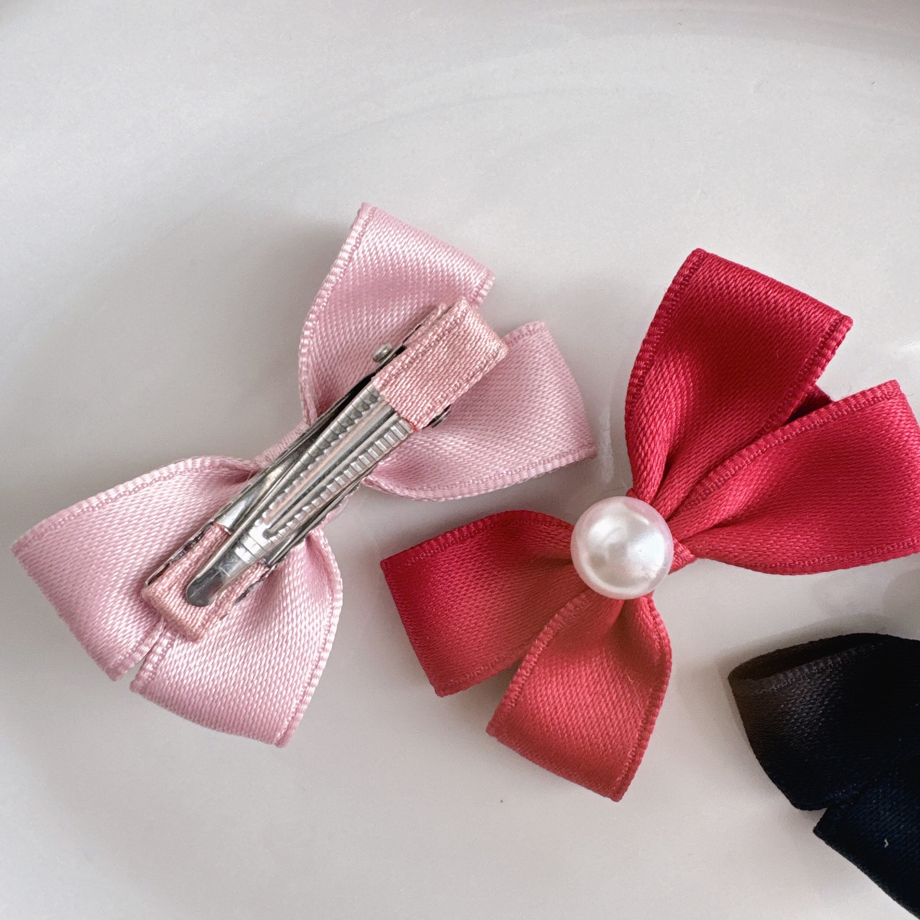 シンプルパールリボンパッチン