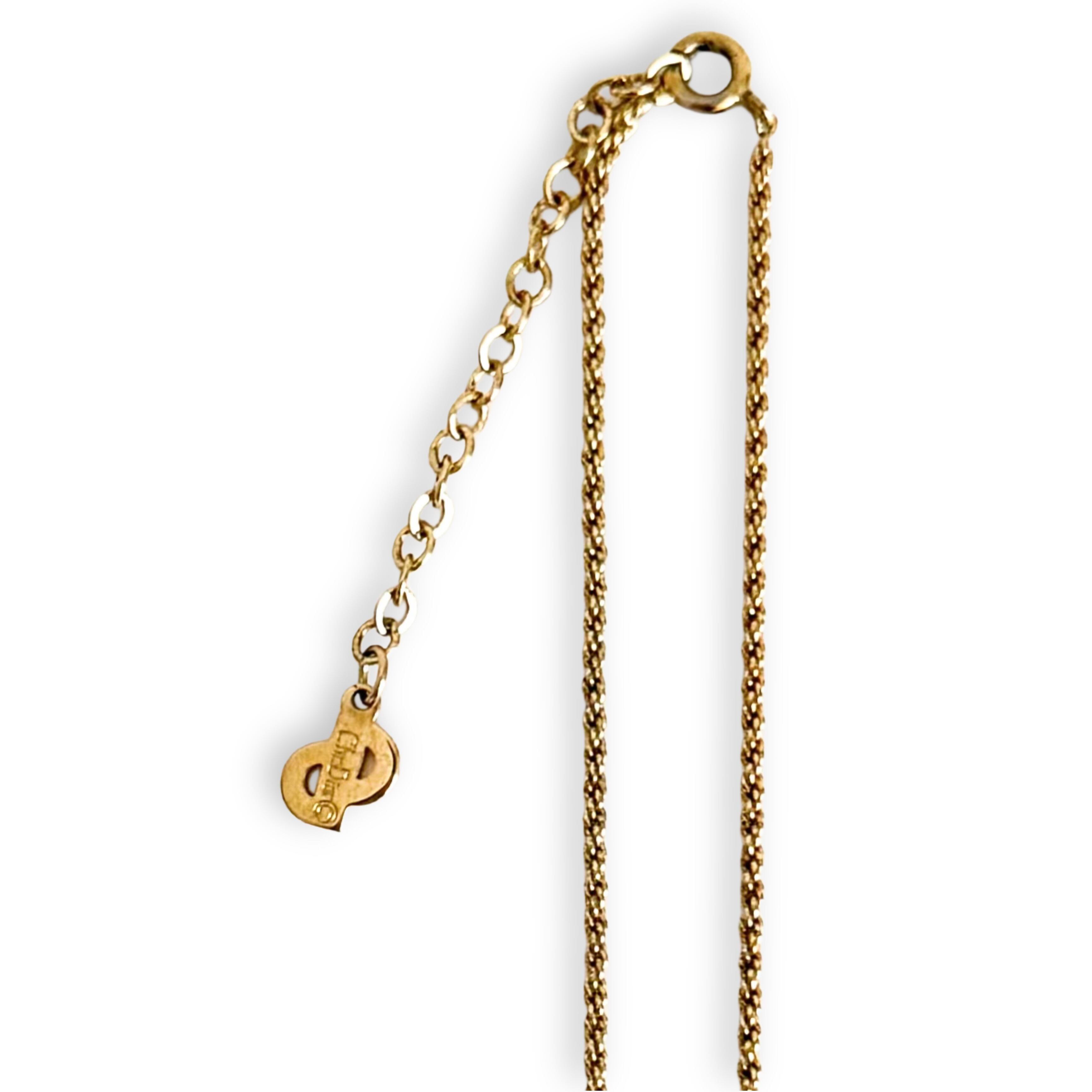 中古】Christian Dior クリスチャンディオール ネックレス CDロゴ 丸型