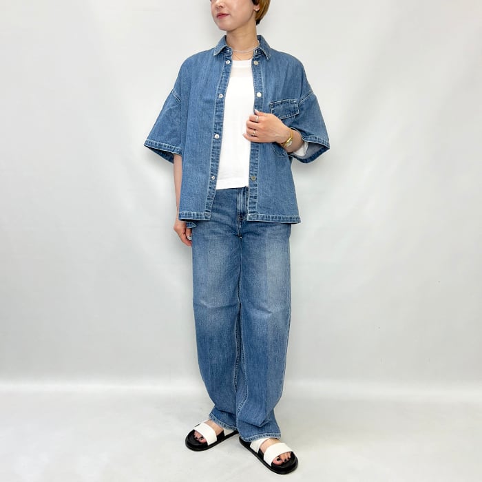 upper hights アッパーハイツ THE WONKY WORKER 半袖デニムシャツ