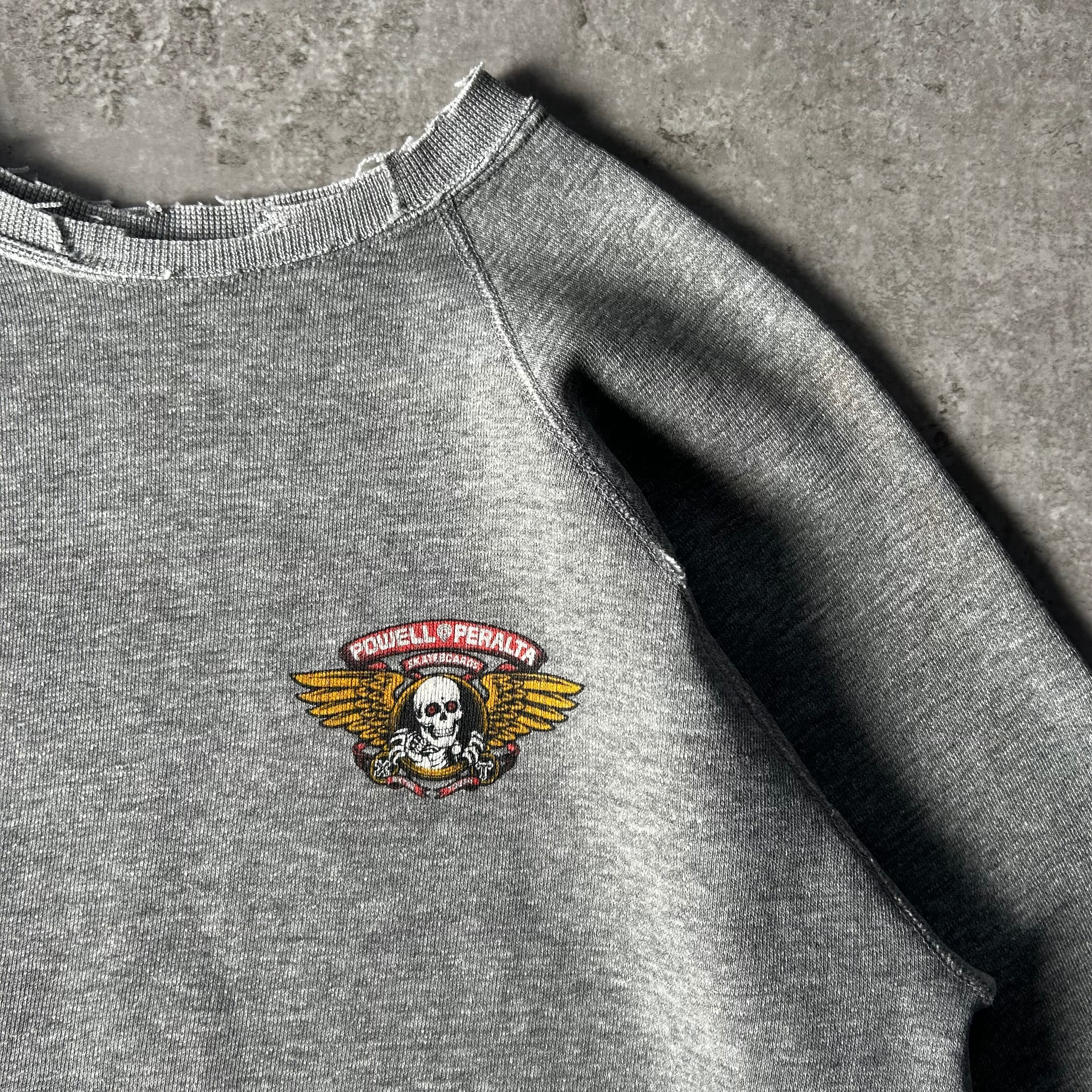 80's / Discus / Powell Peralta トレーナー 80s discus パウエルペラルタ スウェット USA製 杢グレー XL相当