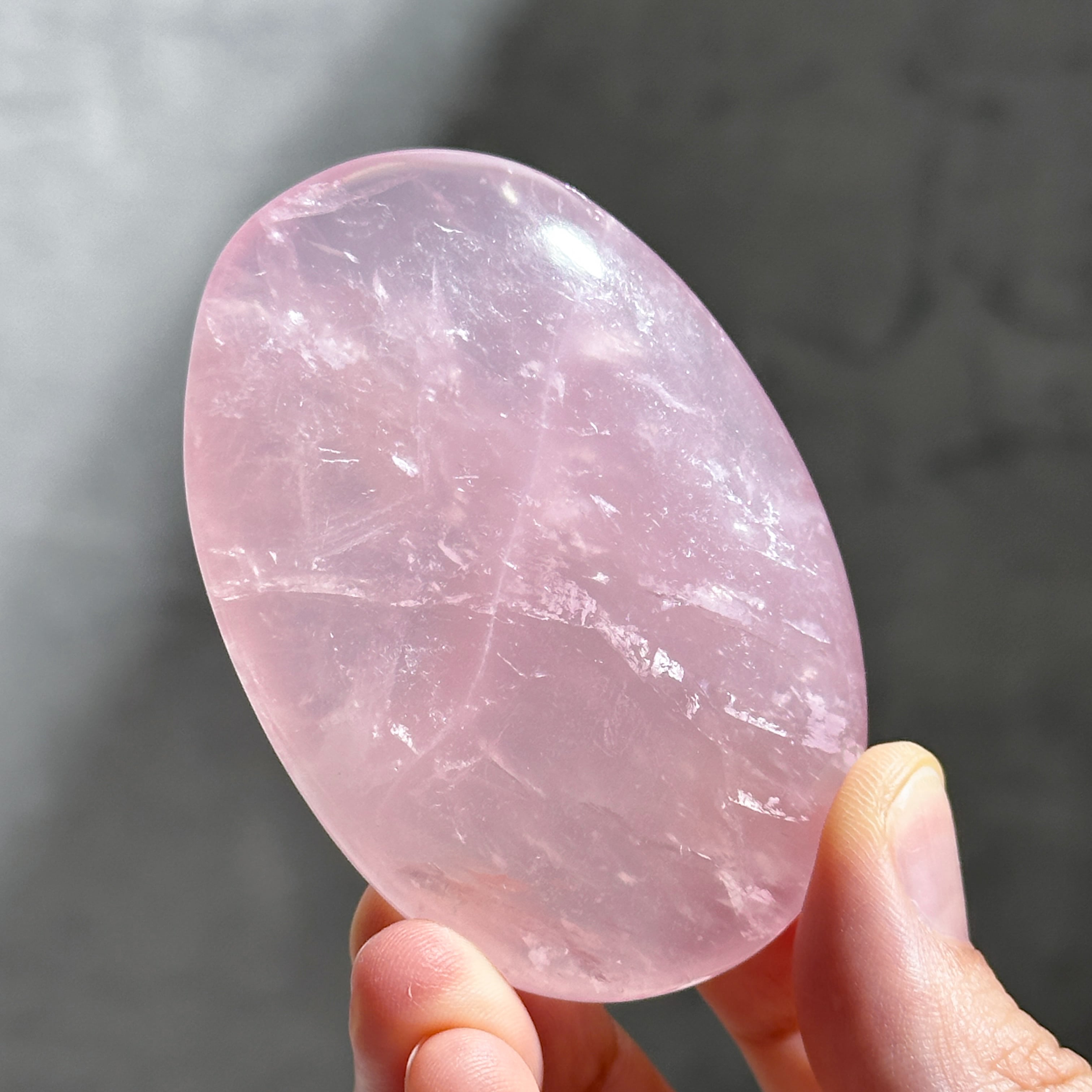 ローズクォーツパームNo.532ぷっくり♡♡ ローズクォーツ パームストーン15◇ Rose Quartz ◇ 天然石・鉱物