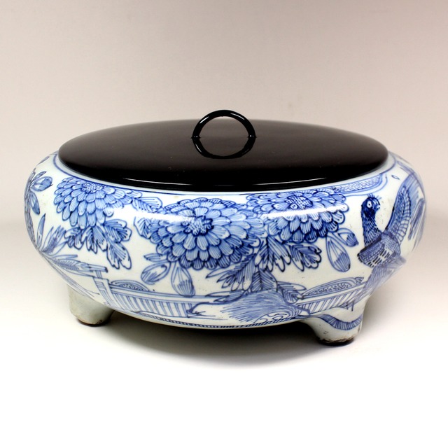 古染付 平水指（一枚蓋）