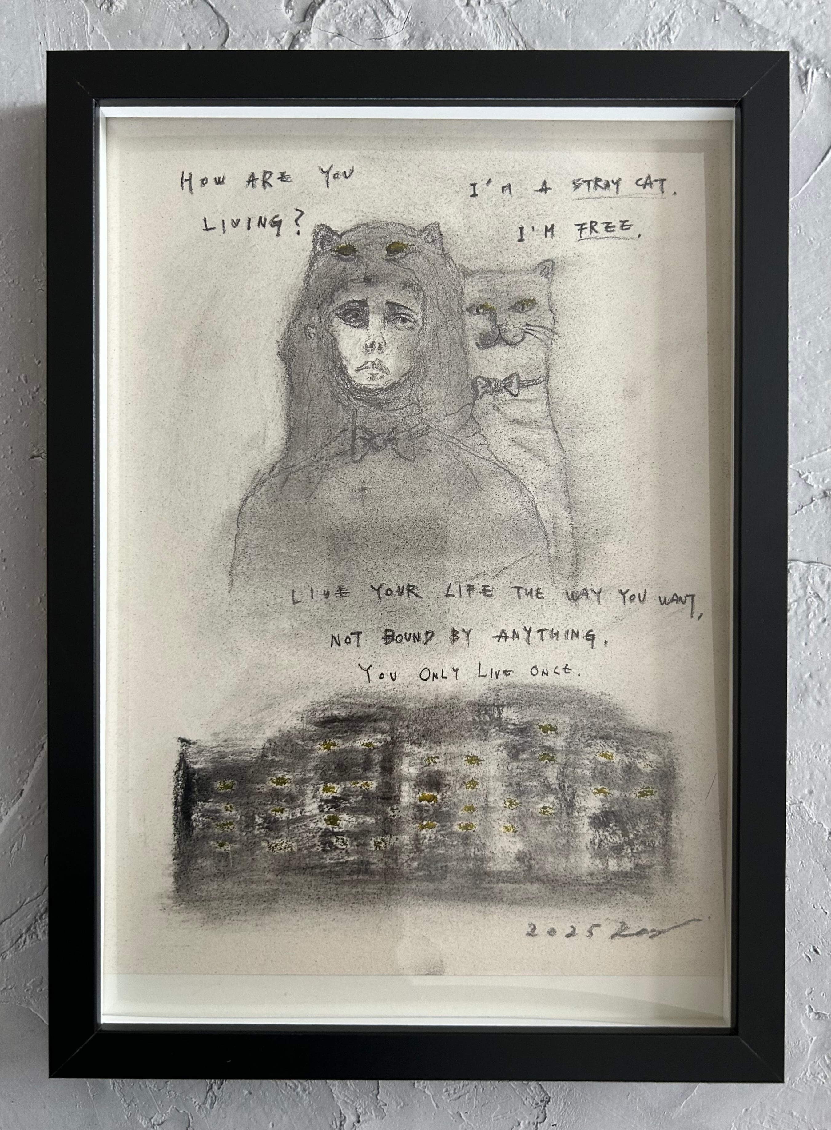 A-46/24】抽象画 動物画 金魚アクリル画 原画 絵画 現代アート