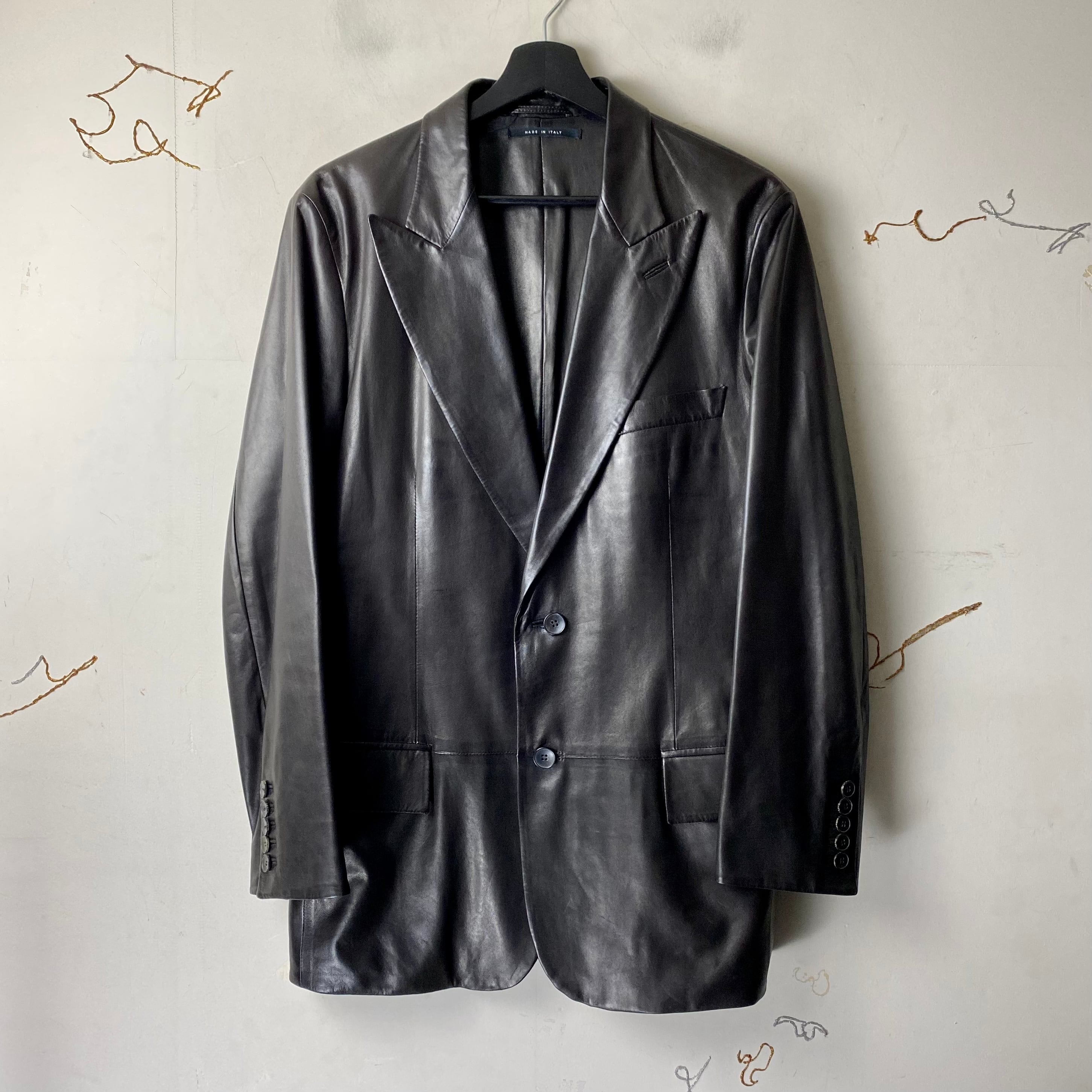 GUCCI by Tom Ford leather tailored jacket | NOIR ONLINE 