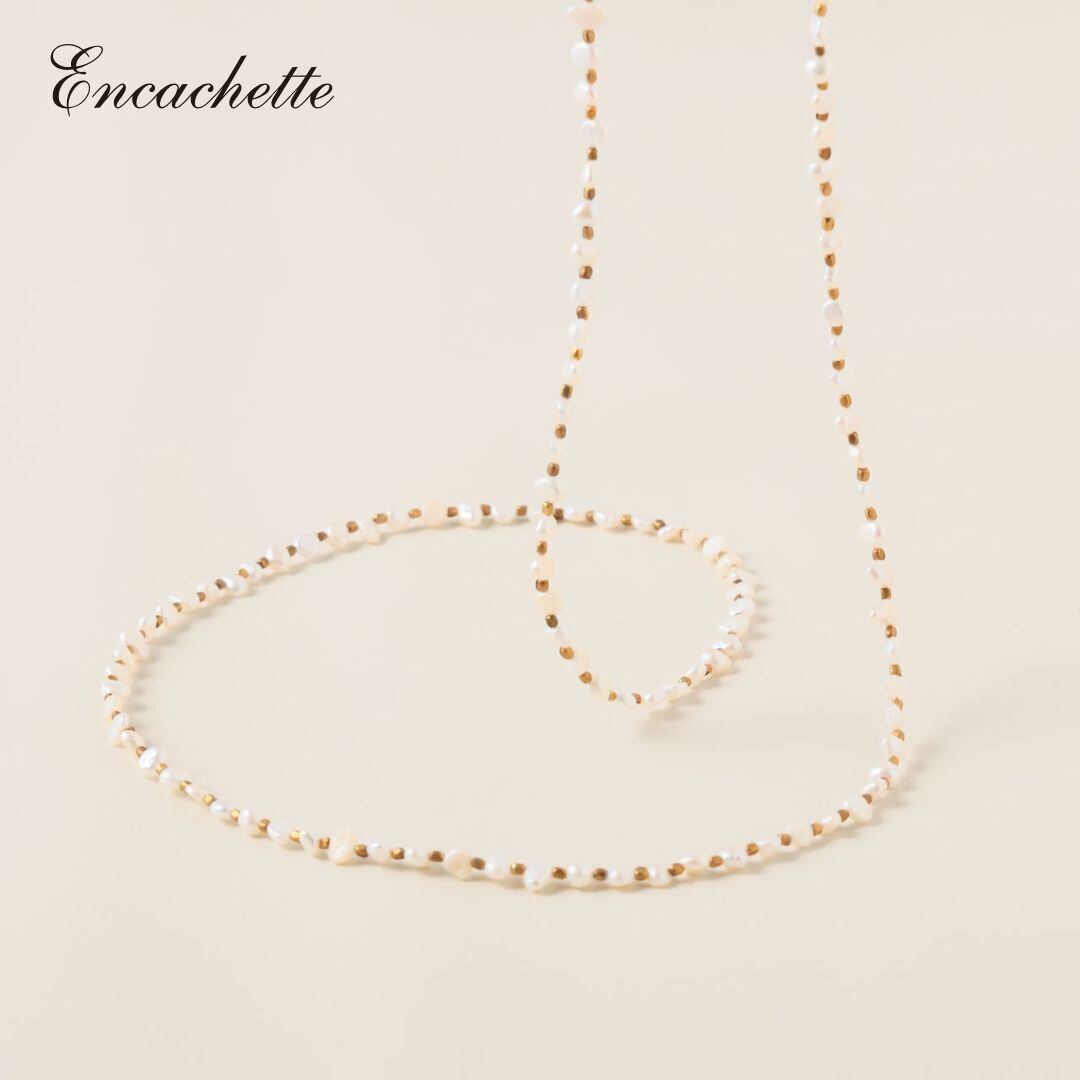 ネックレス レディース 大人 大ぶり 長め ロング ゴールド おしゃれ アクセサリー バロックパール 真鍮 高級 Encachette アンキャシェット 170320 Ac016