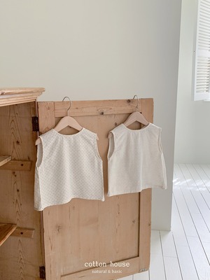 【予約】Dot back slit blouse (R0153)