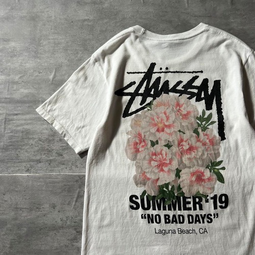STUSSY / botanical print T-shirt size S