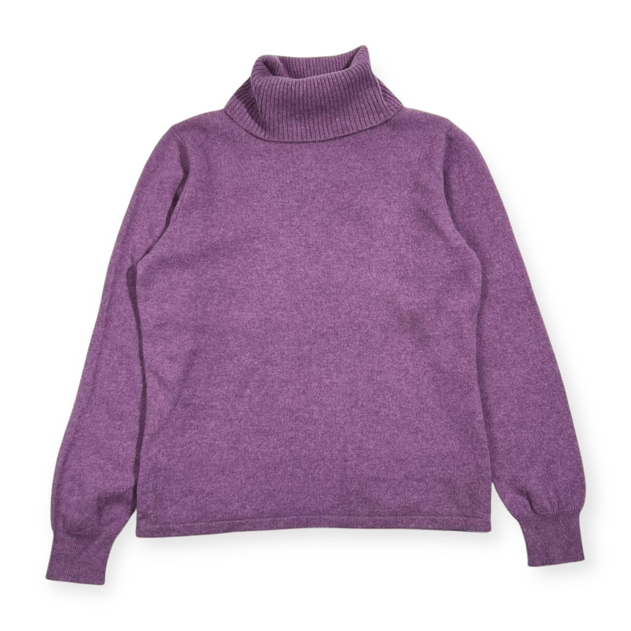 カシミヤ100% BRODIAEA ブローディア タートルネック ニット セーター 40/パープル レディース