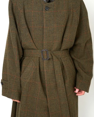 ssstein "BRITISH TWEED RAGLAN SLEEVE BALMACAAN COAT〔TWEED CHECK〕"