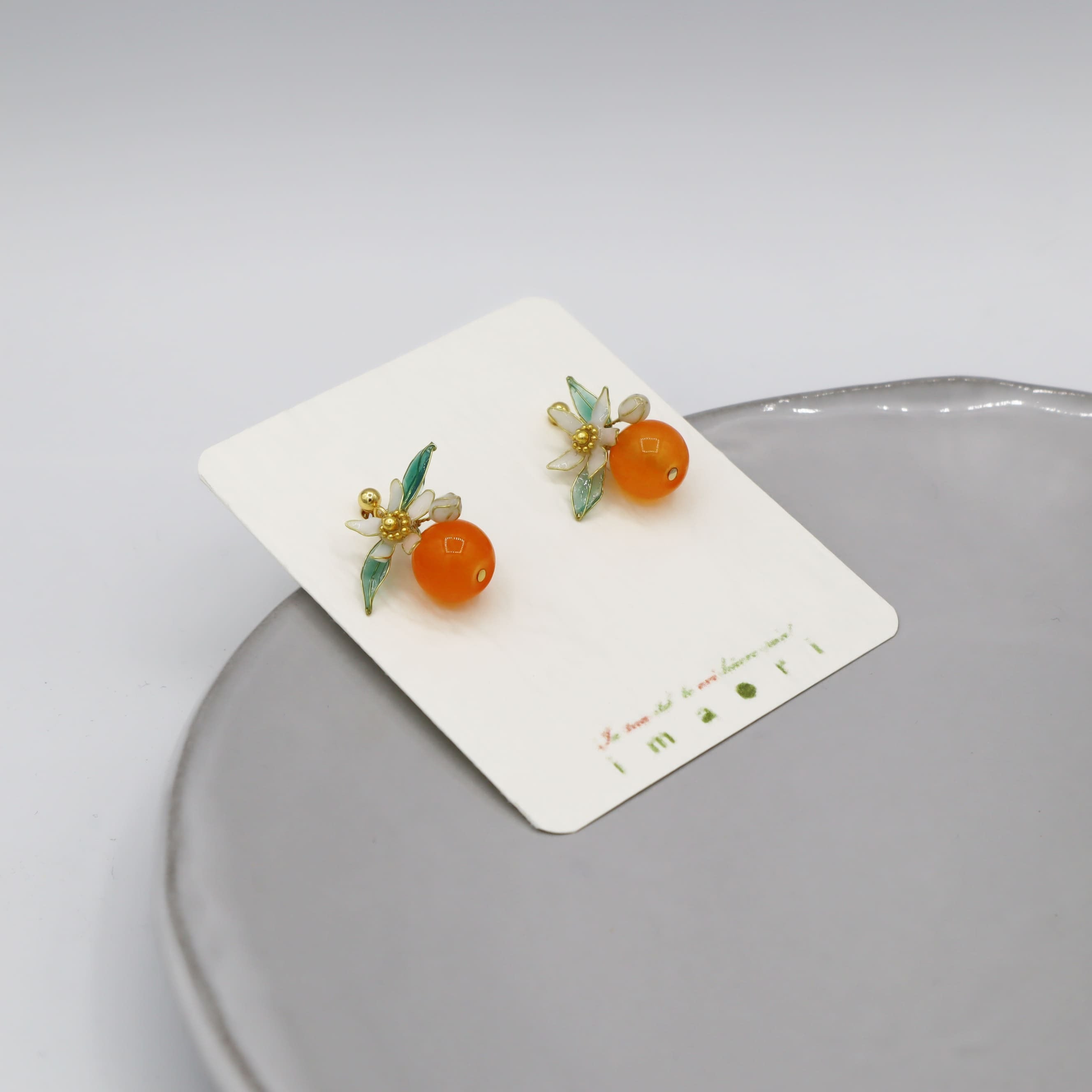 orangeピアス（orange jade）