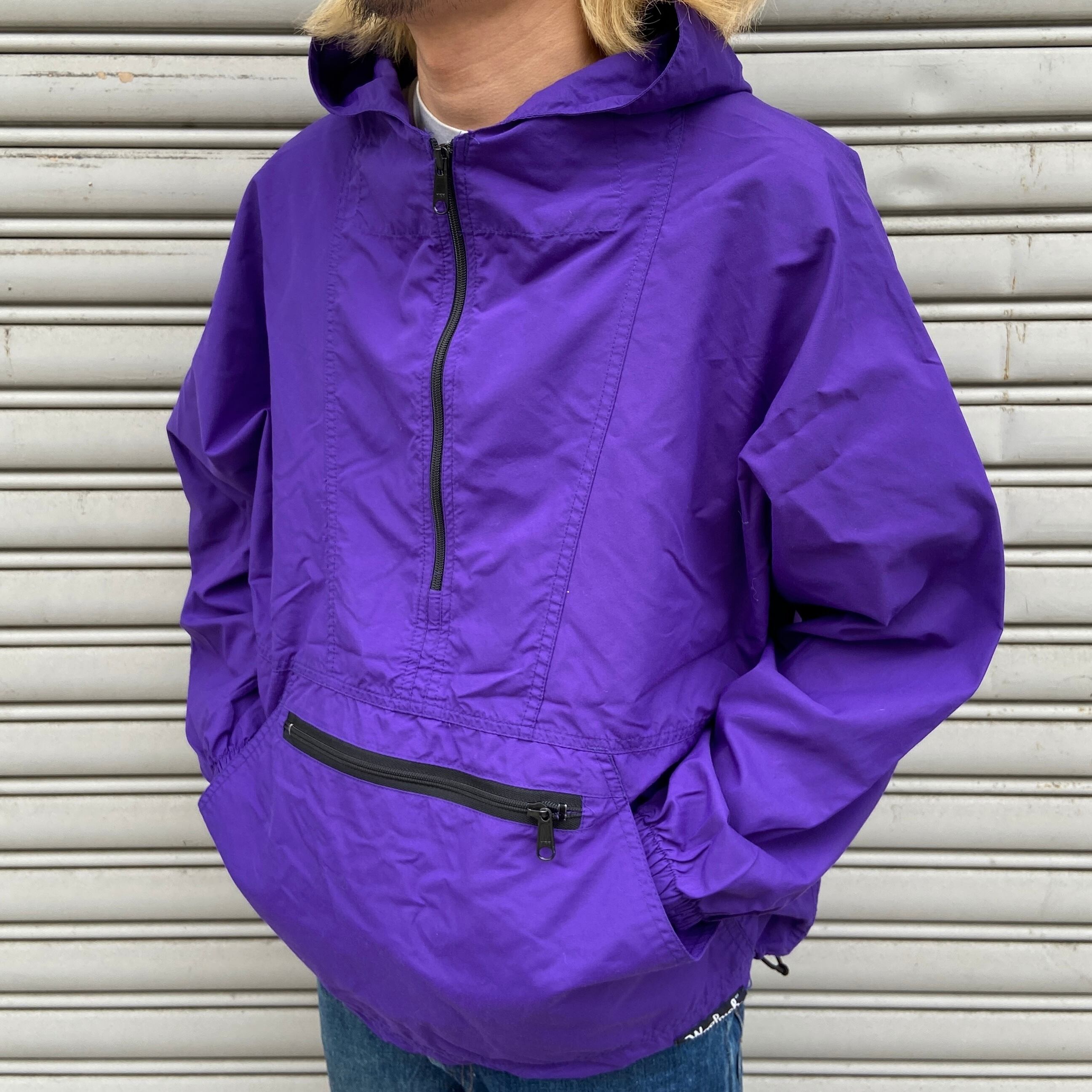 美品 ナパピリ skidoo ナイロン アノラック ジャケット パーカー 紫 80s Woolrich ウールリッチ アノラックパーカー パープル M相当 | 古着