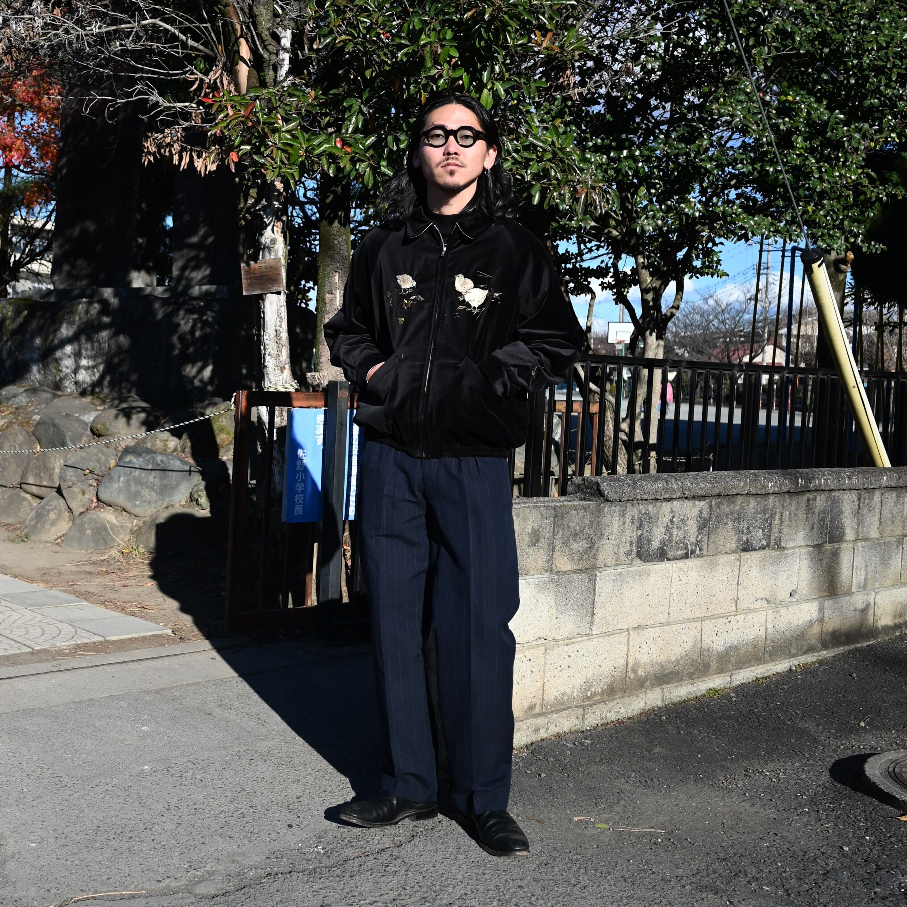 OLD JOE / STUNNING VELVET SOUVENIR JACKET(Niwatori to Hiyoko