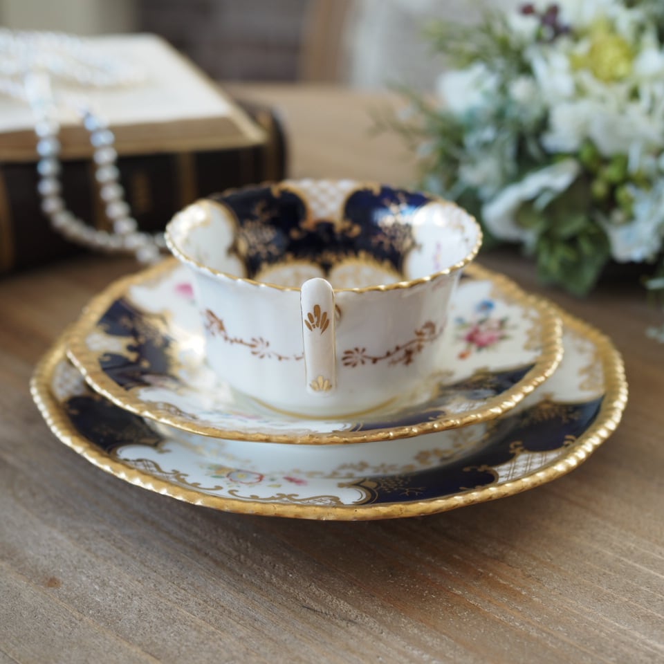 極美品 希少 コールポート バットウィング グリーン トリオ カップ