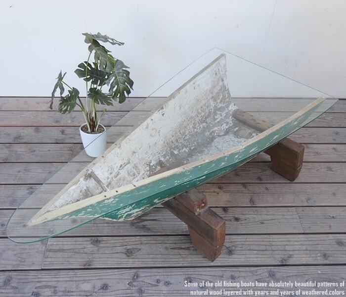 古い天板をリユースしたローテーブル ハンドメイド 古材を使ったロー