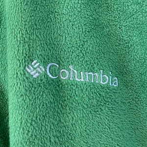 【Columbia】ハーフジップ フリースジャケット ビッグシルエット XXL コロンビア 刺繍ロゴ アメリカ古着