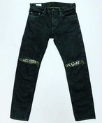 18AW 硫化染めブラックデニムダメージパンツ/Sulfide dyeing black denim damage pants