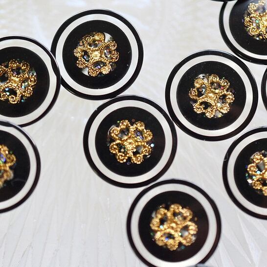 ゴールドクローバー×ブラック 15㎜