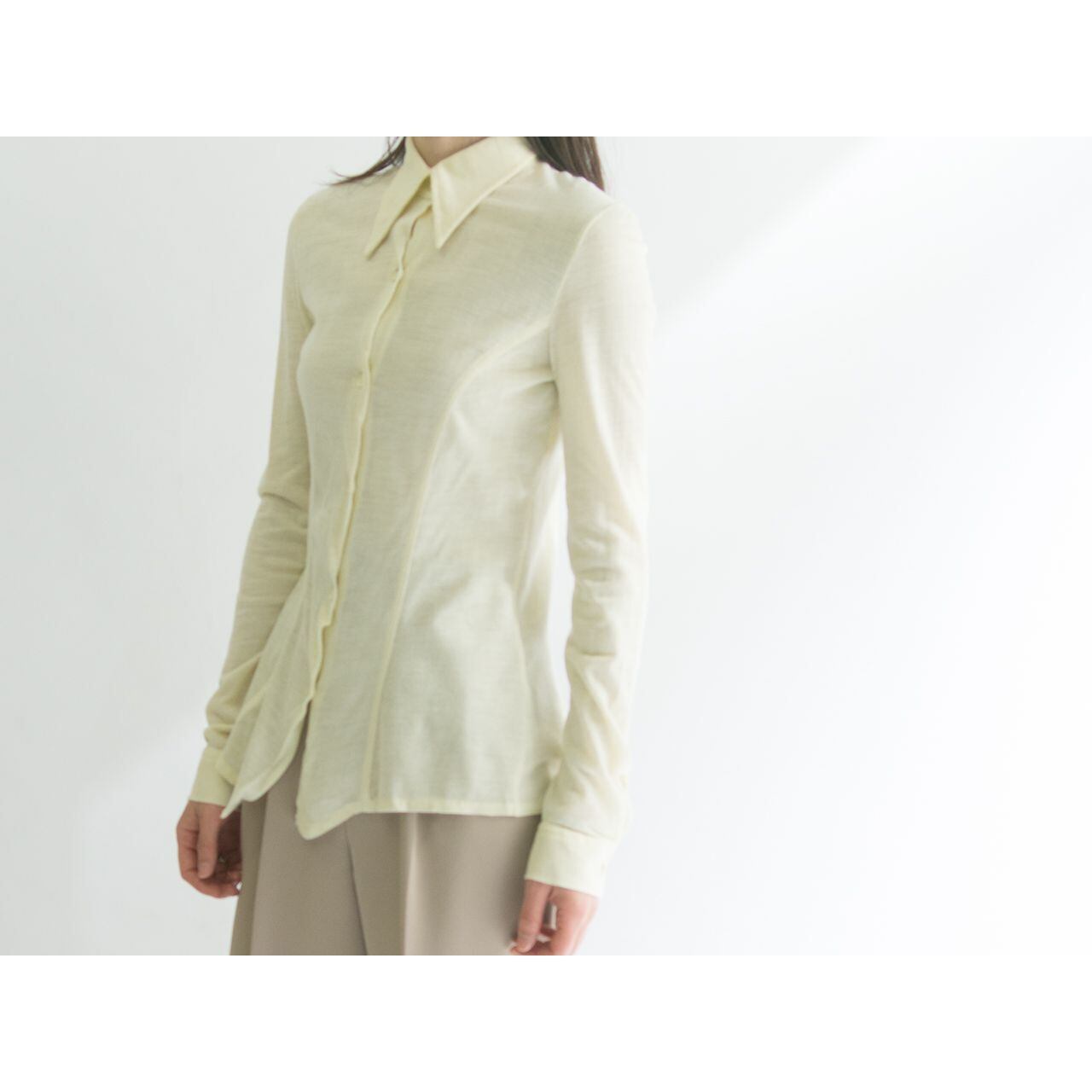 【Made in France】70's asymmetry knit blouse（フランス製 アシンメトリーニットブラウス）4d