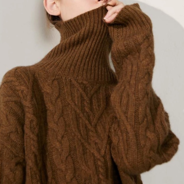 ケーブルハイネックニット　SG0255