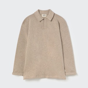 ＜COZMO＞ポロカラー ニット Sweater Timor (Navy)