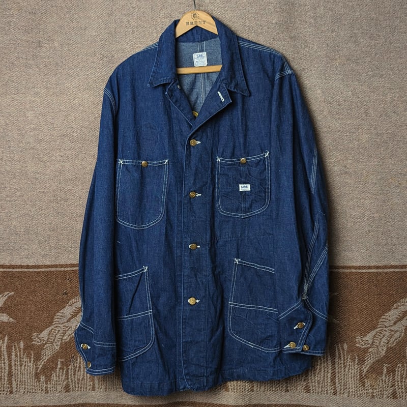 60s～ Lee 91-J Denim Chore Jacket （42） w/ Stroh's Embroidery
