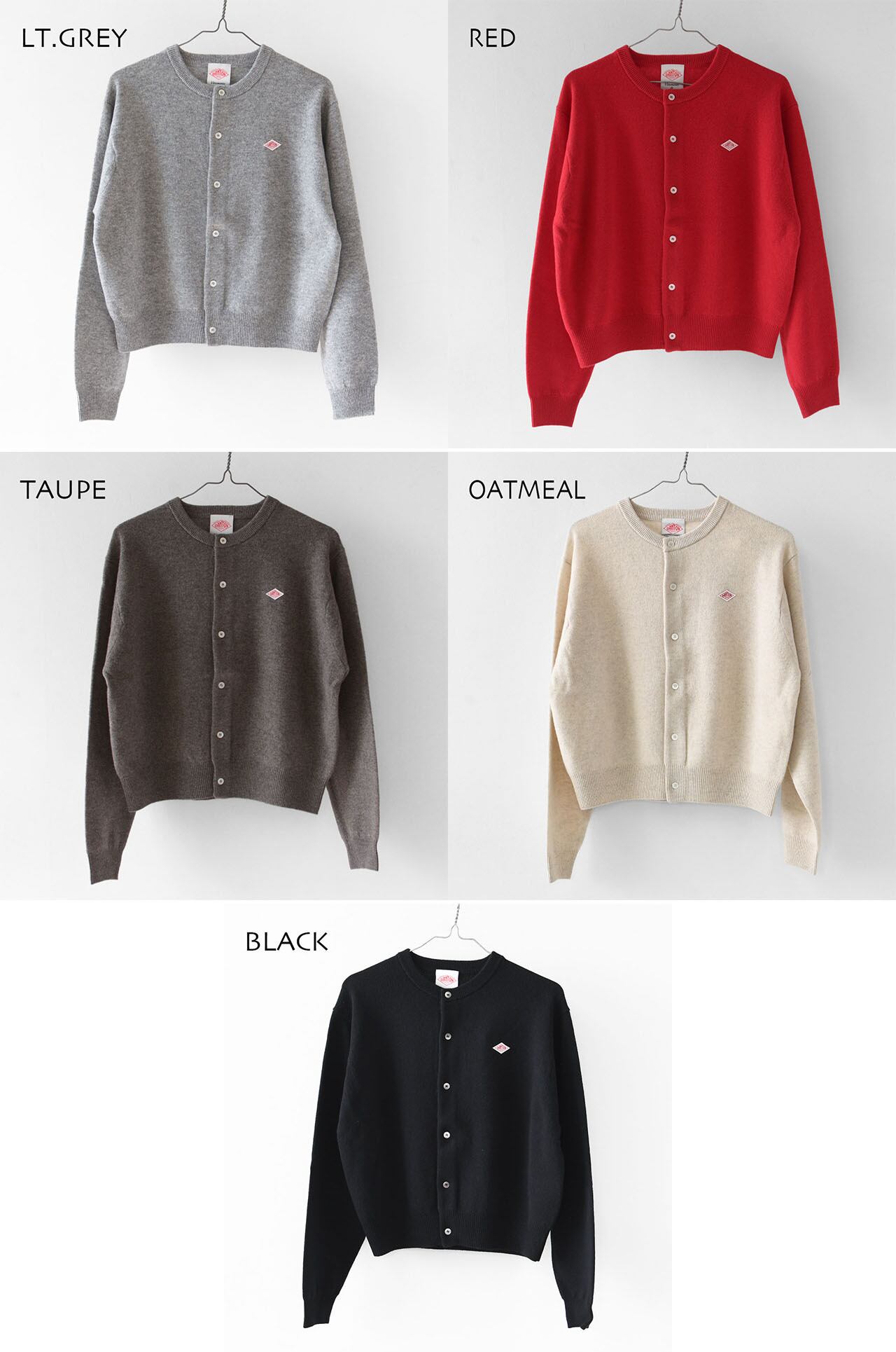 DANTON [ダントン] W LAMBSWOOL CREW NECK KNIT CARDIGAN [DT-D0031LMW