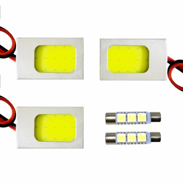 日産 エクストレイル サンルーフ有り T32 T10 LED 室内灯 改良版 COBパネル 超爆光 ルームランプ 5個セット ホワイト 車検対応