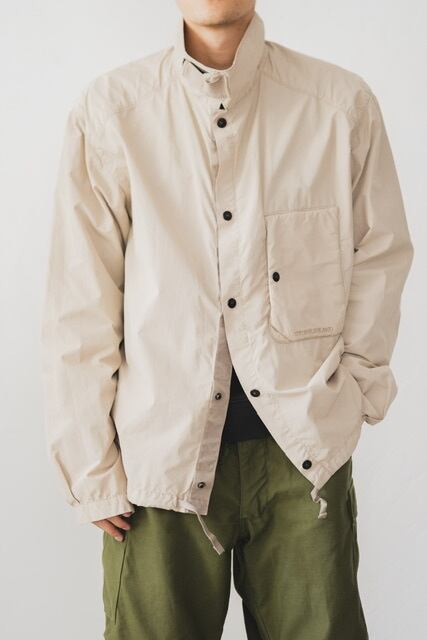 01SS] “STONE ISLAND” Garment-dyed Cotton Nylon Drawstring Jacket 