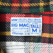 70's BIGMAC vintage M Ctton Flannel Check Shirt