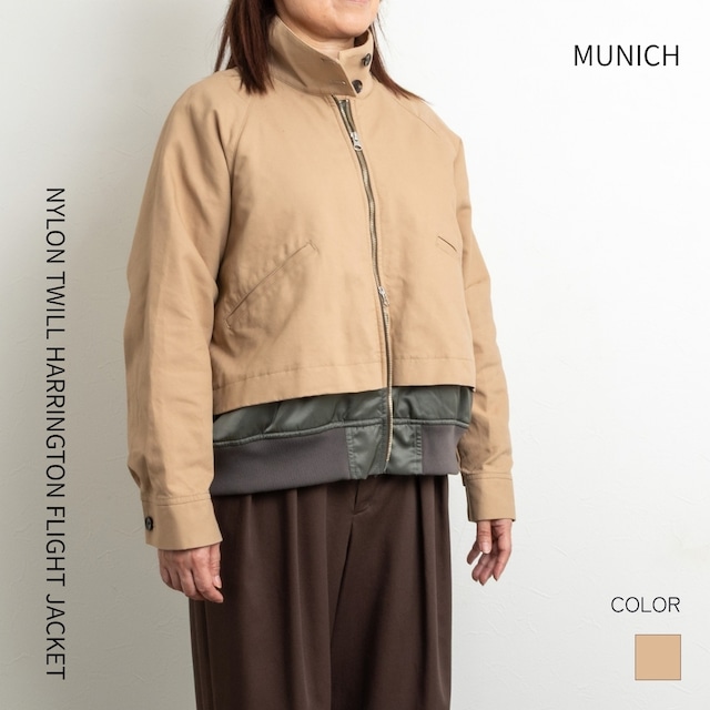 ナイロンツイル ハリントンフライトジャケット【Munich／ミューニック】