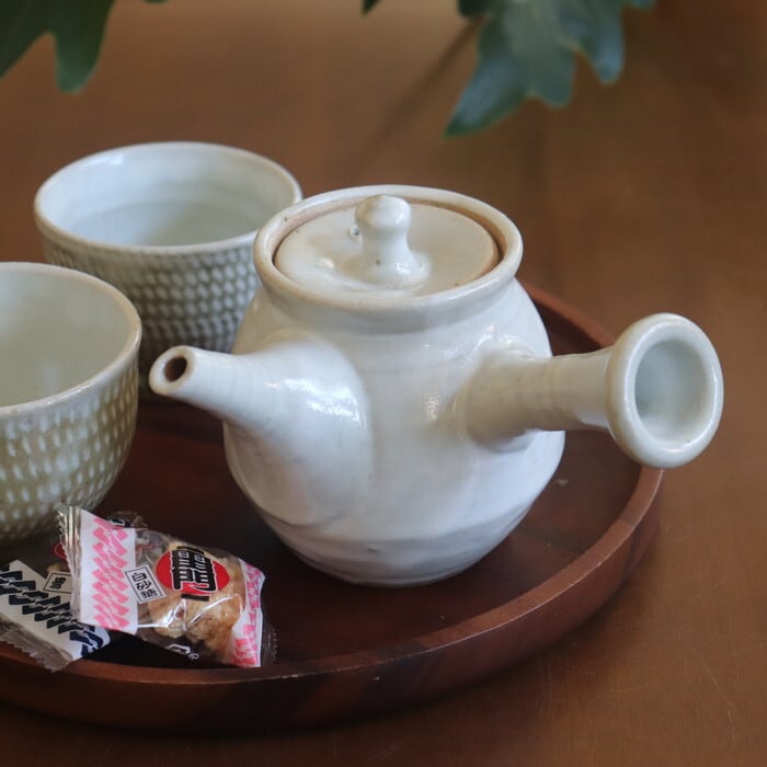 益子焼 えのきだ窯 急須 糠白釉 Mashiko-yaki Tea pot #268-2 | 和食器