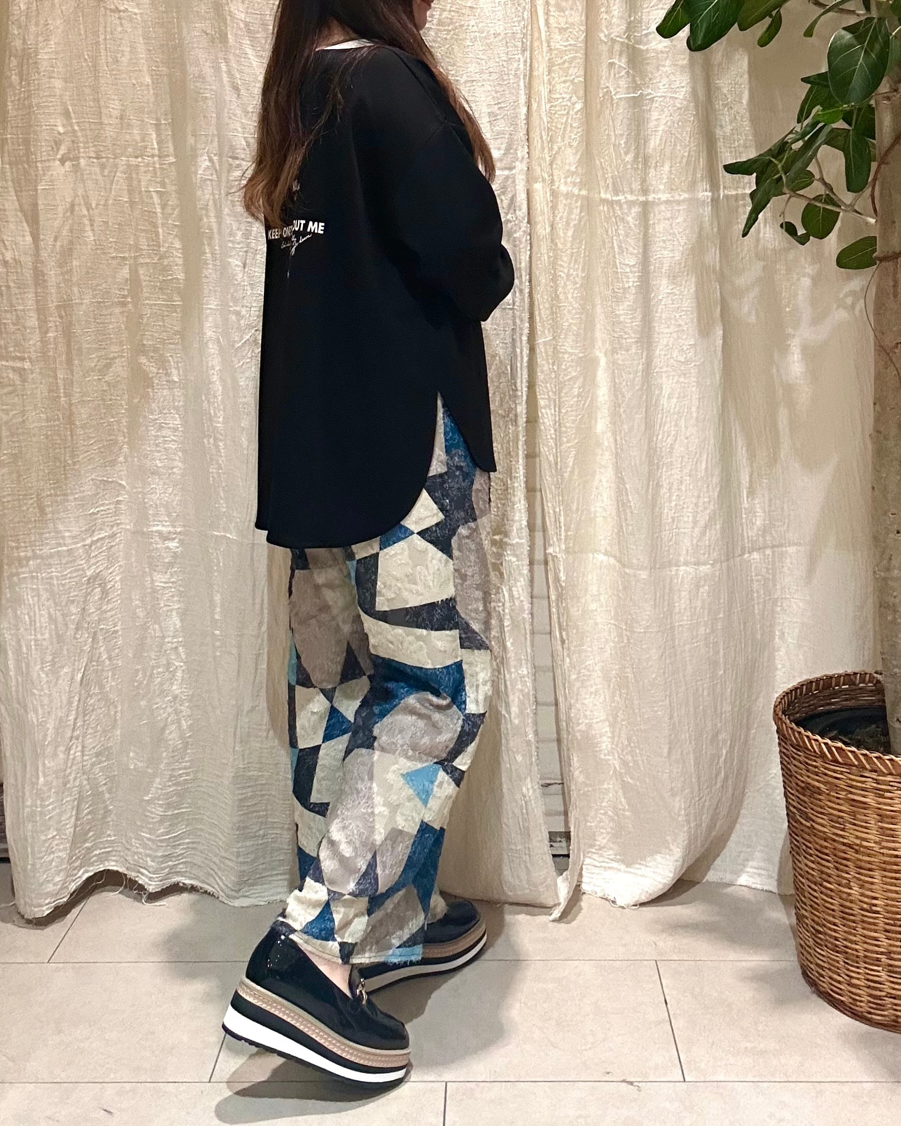 幾何学柄ジャガードパンツ Palm Riche(ポームリシュ) | EARL