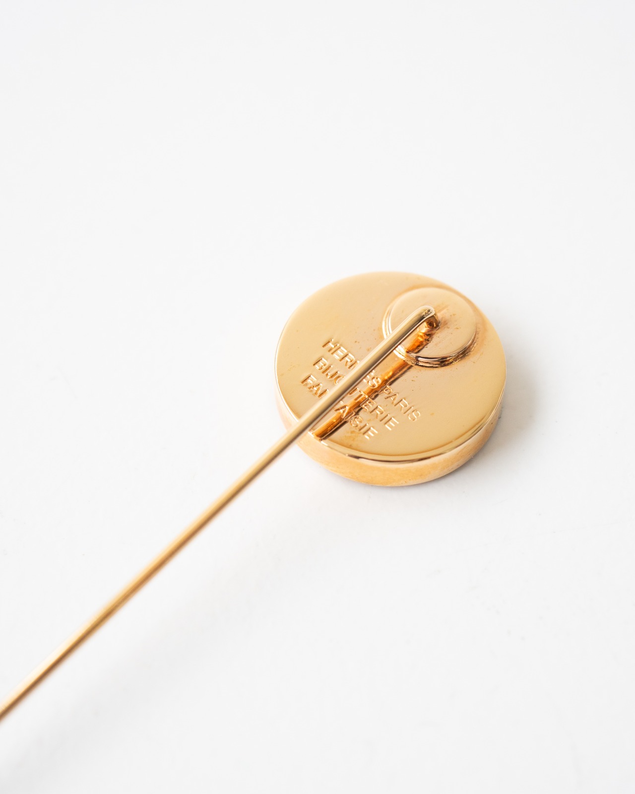 〈Hermès〉Corozo Pin Brooch 1990s