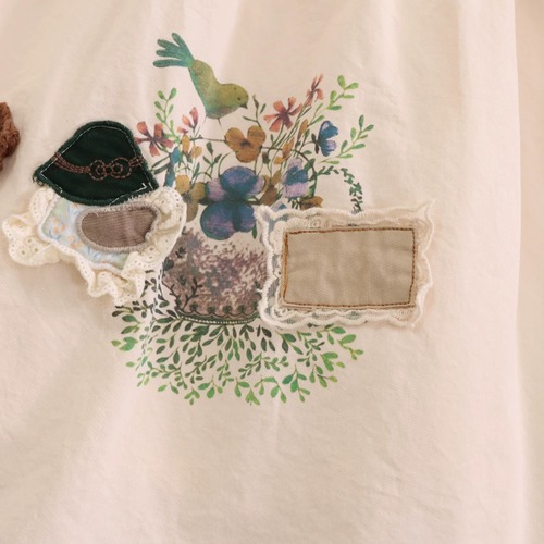 3色/ポイント刺繍フリルスカート ・12416