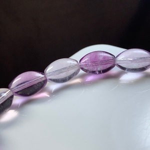 透明度抜群☆パープルフローライト ブレスレットーRICEー
