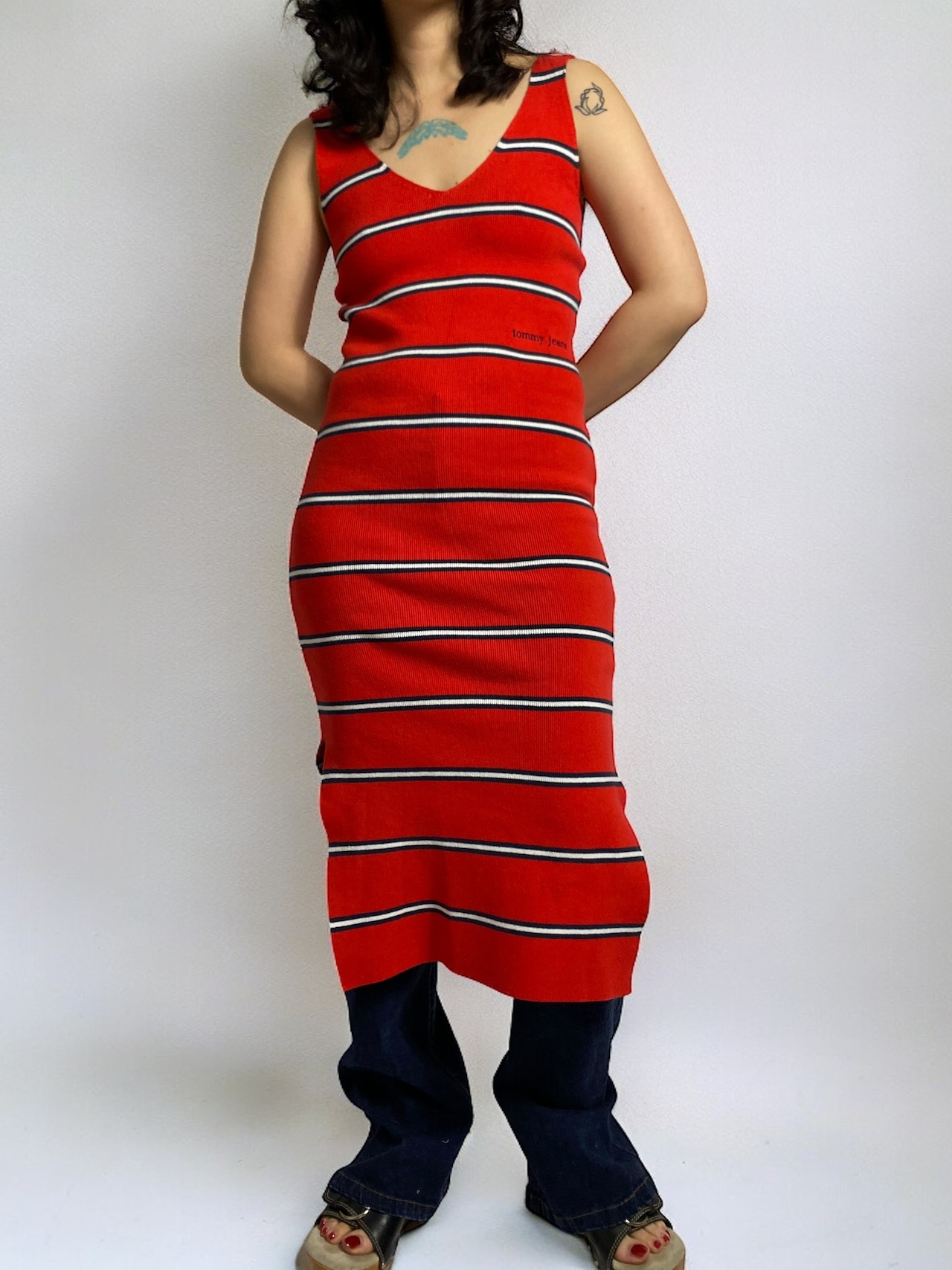 “TOMMY JEANS” Sleeveless knit dress