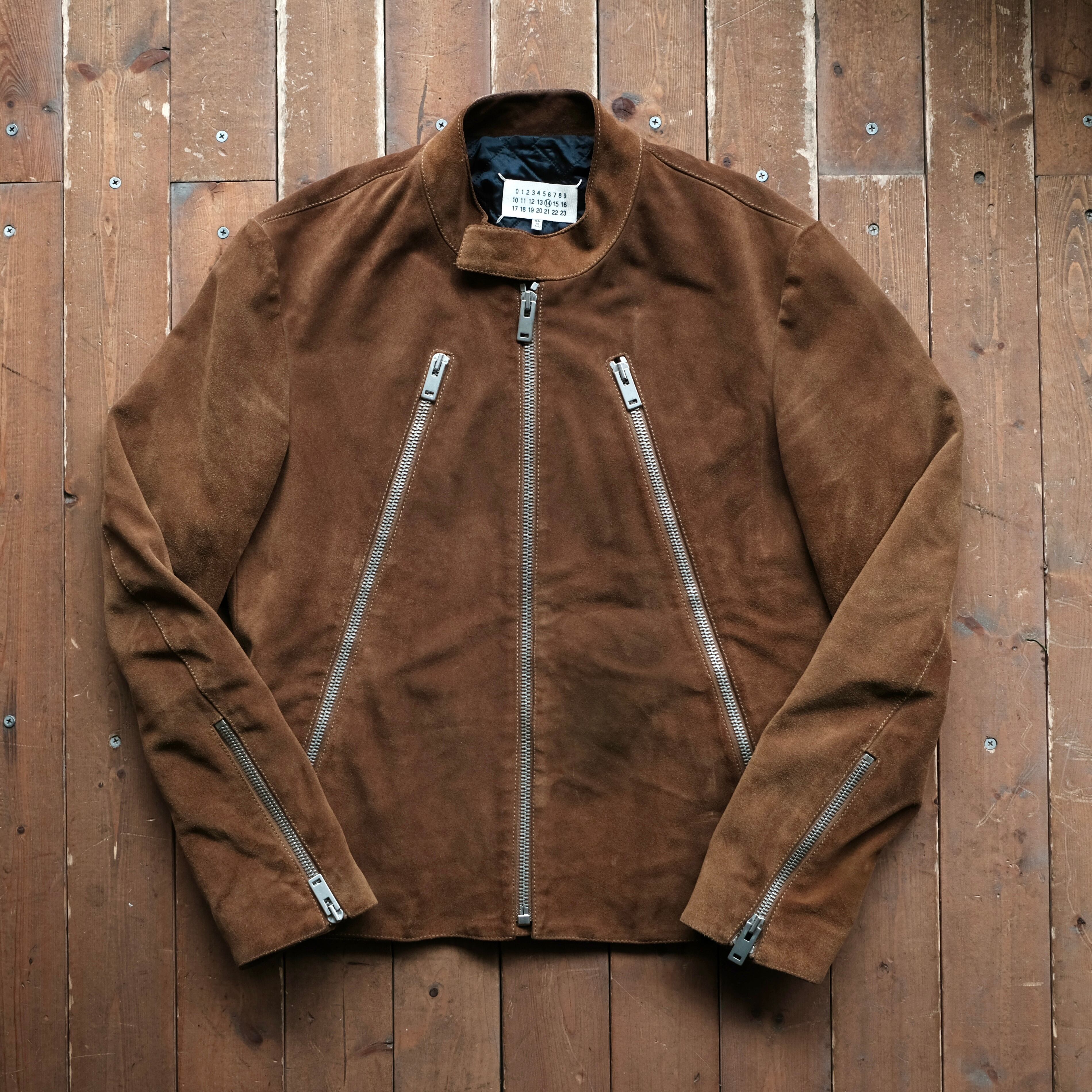 Maison Margiela 16SS SUEDE 5ZIP RIDERS JACKET | safarionline