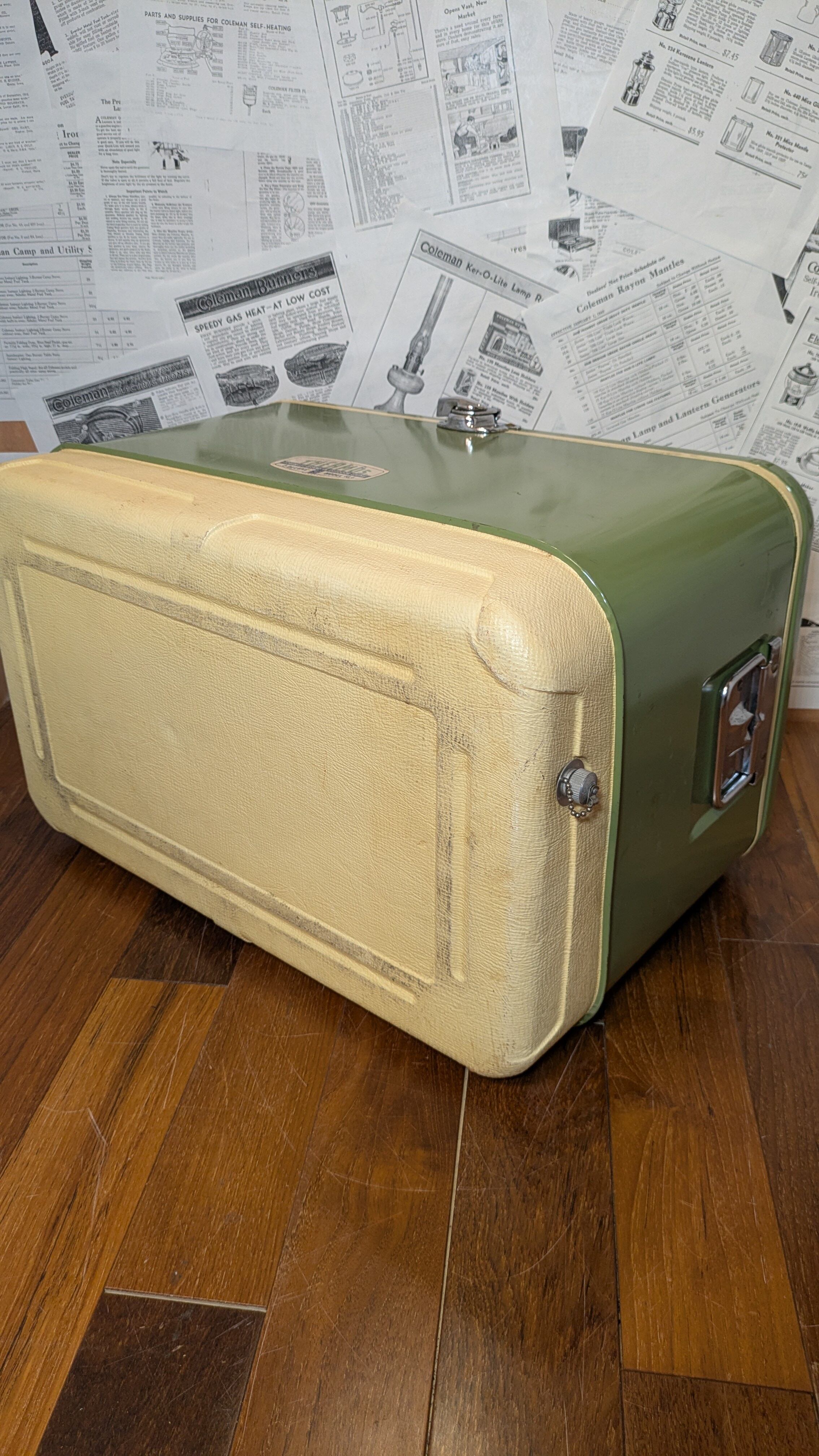 Vintage Thermos Cooler Box SteelBelt AvocadoGreen ビンテージ