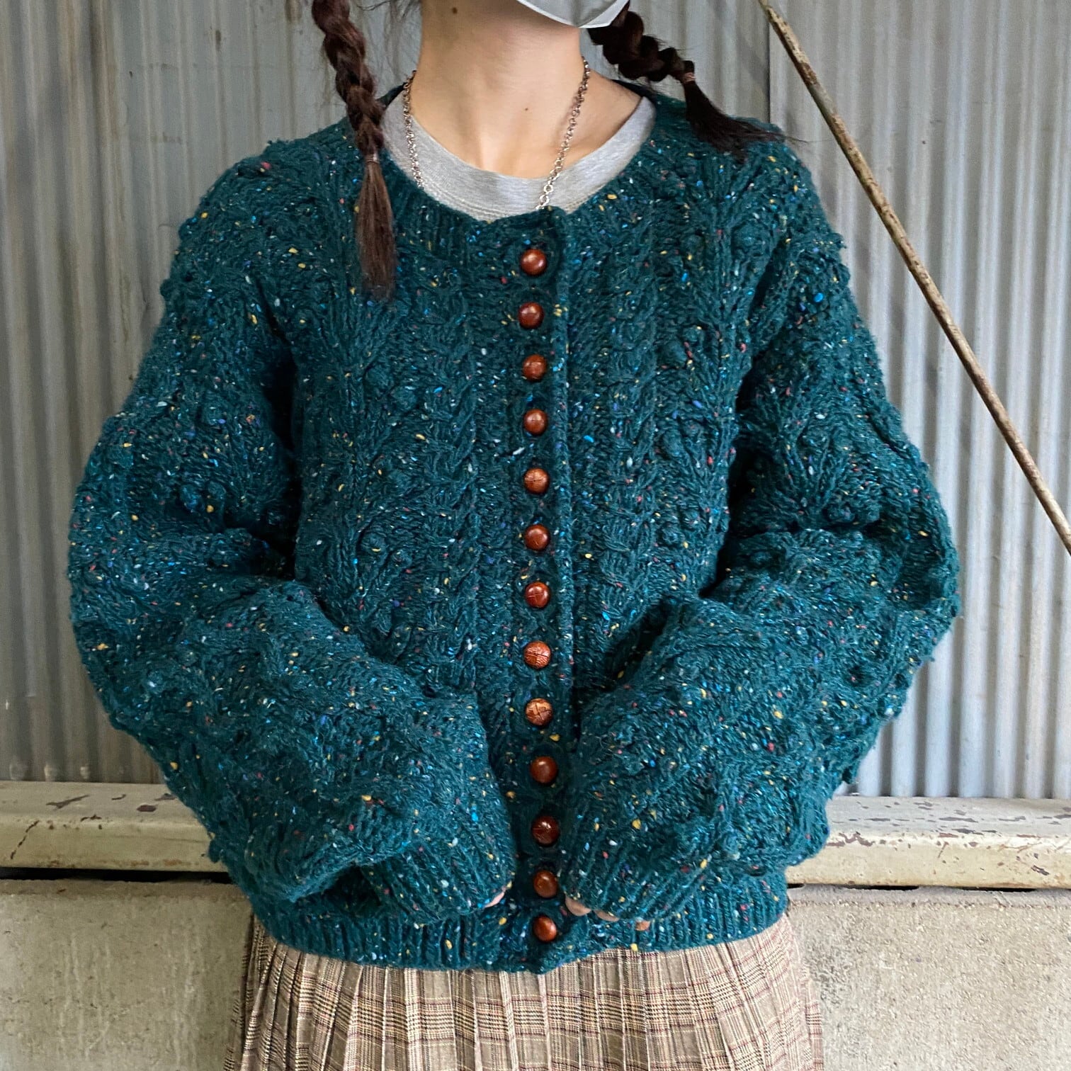 vintage wool knit cardigan