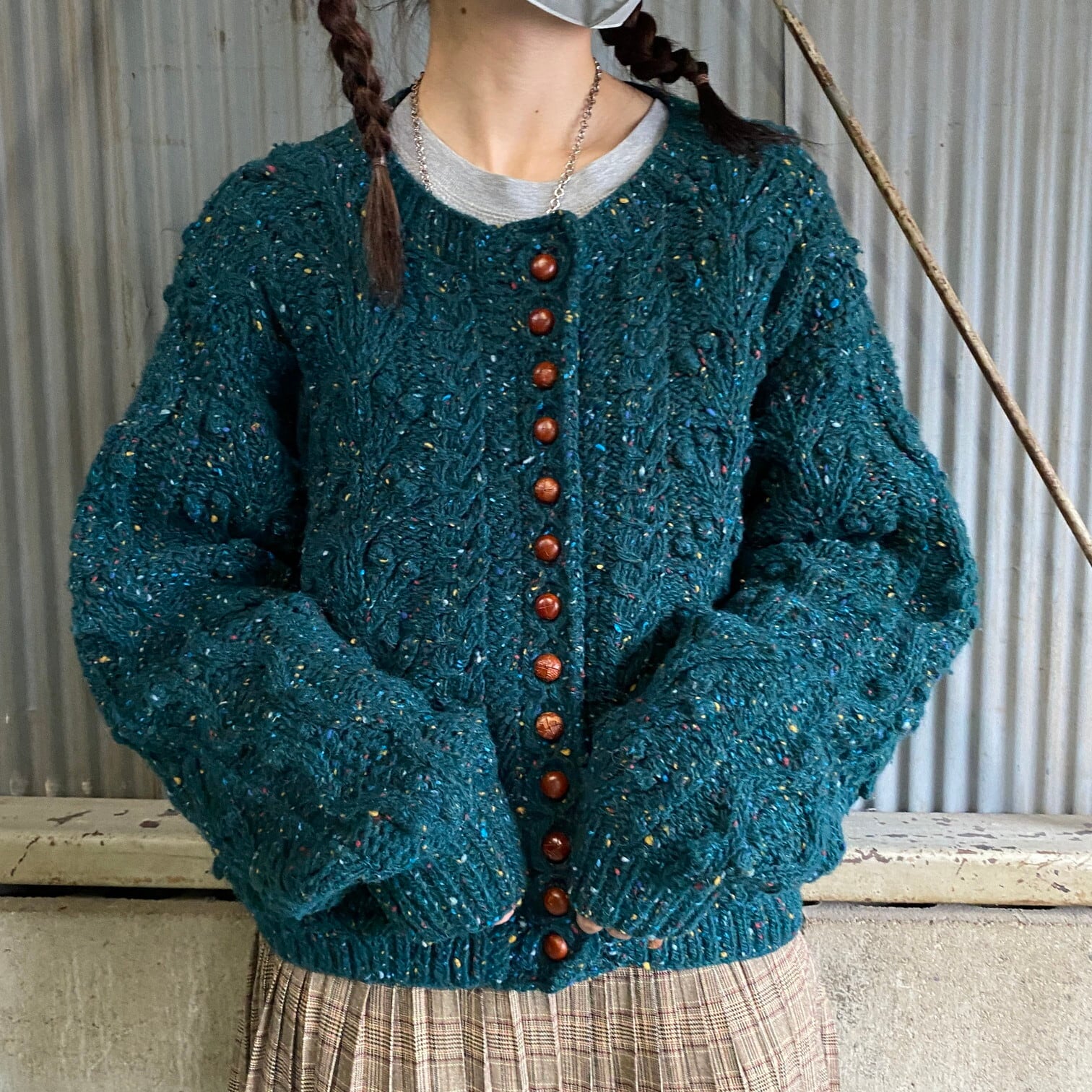 80年代 ヴィンテージ ORVIS オービス ウールニットカーディガン 