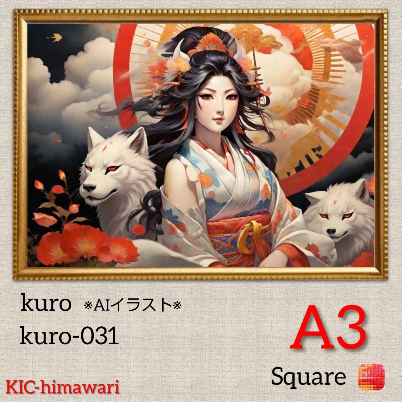 A3サイズ 四角ビーズ【kuro-031】ダイヤモンドアート