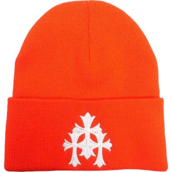 クロムハーツ ビーニー CHROME HEARTS クロムハーツ（原本無） CHクロス刺繍 サーマル ニット