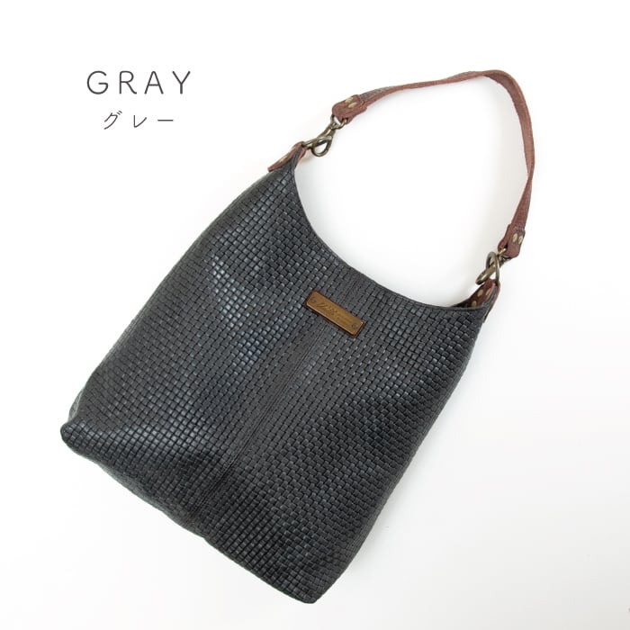 馬革エンボスレザー 2Wayトートバッグ(メッシュ)※ショルダー